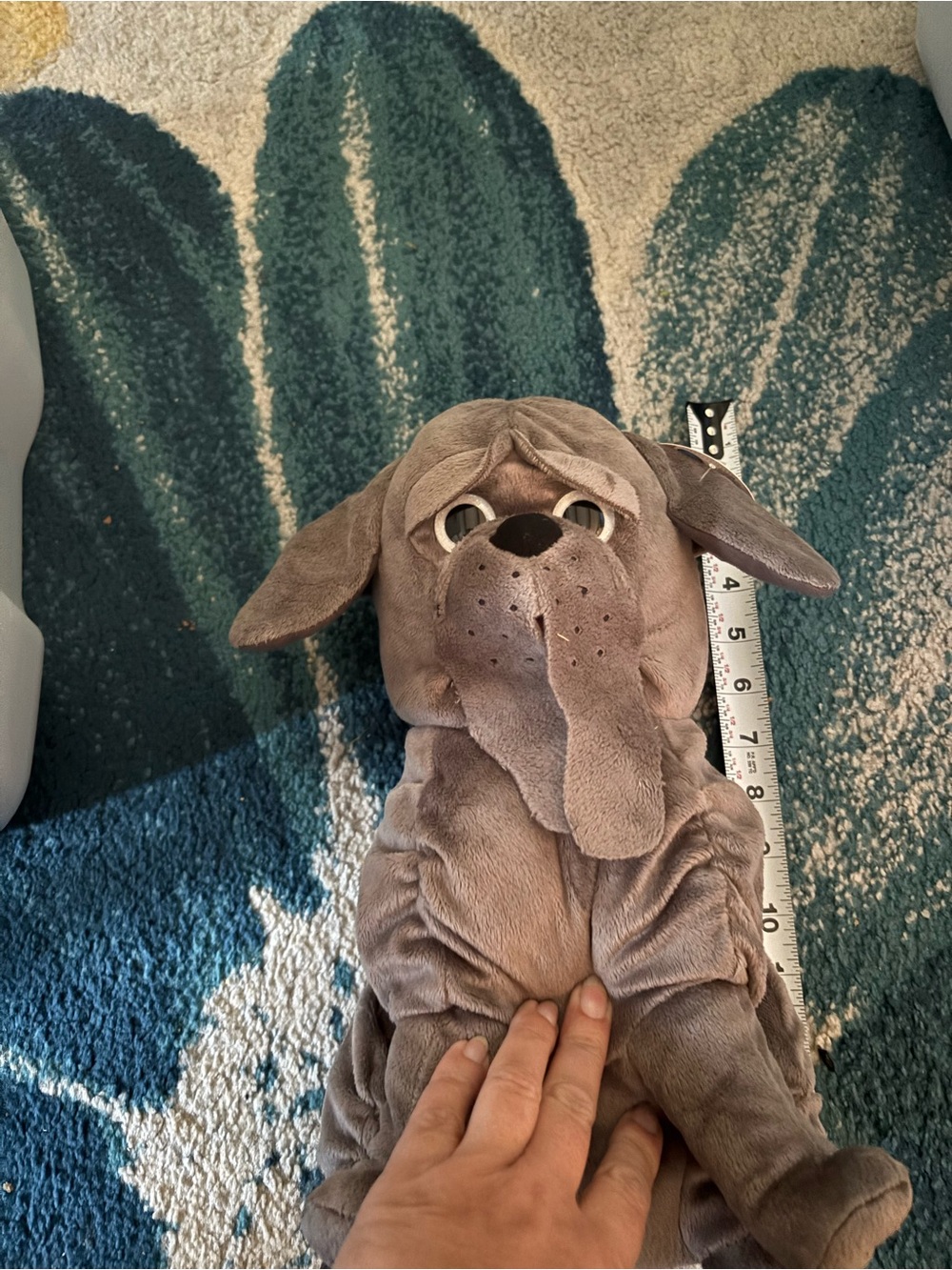 Plush Gray Puppy Stuffed Animal Toy - Soft Huggable Dog
